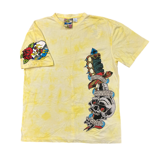 Y2K Ed Hardy Style Rhinestone Studded Tee