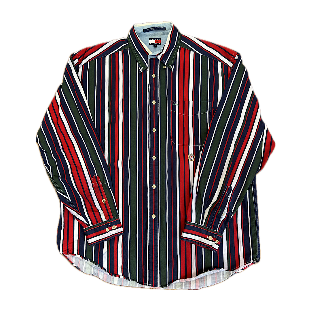 Vintage Tommy Hilfiger Striped Button Up