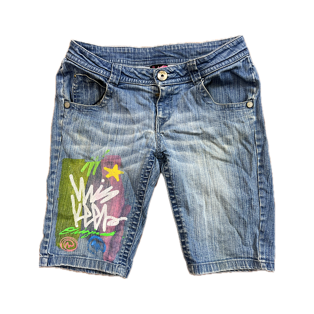 Y2K Womens Miskeen Denim Shorts