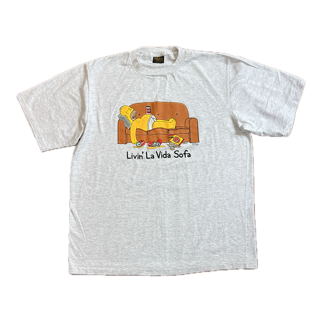 Vintage The Simpsons Livin La Vida Sofa Tee