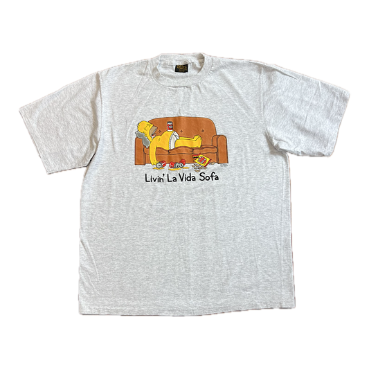 Vintage The Simpsons Livin La Vida Sofa Tee