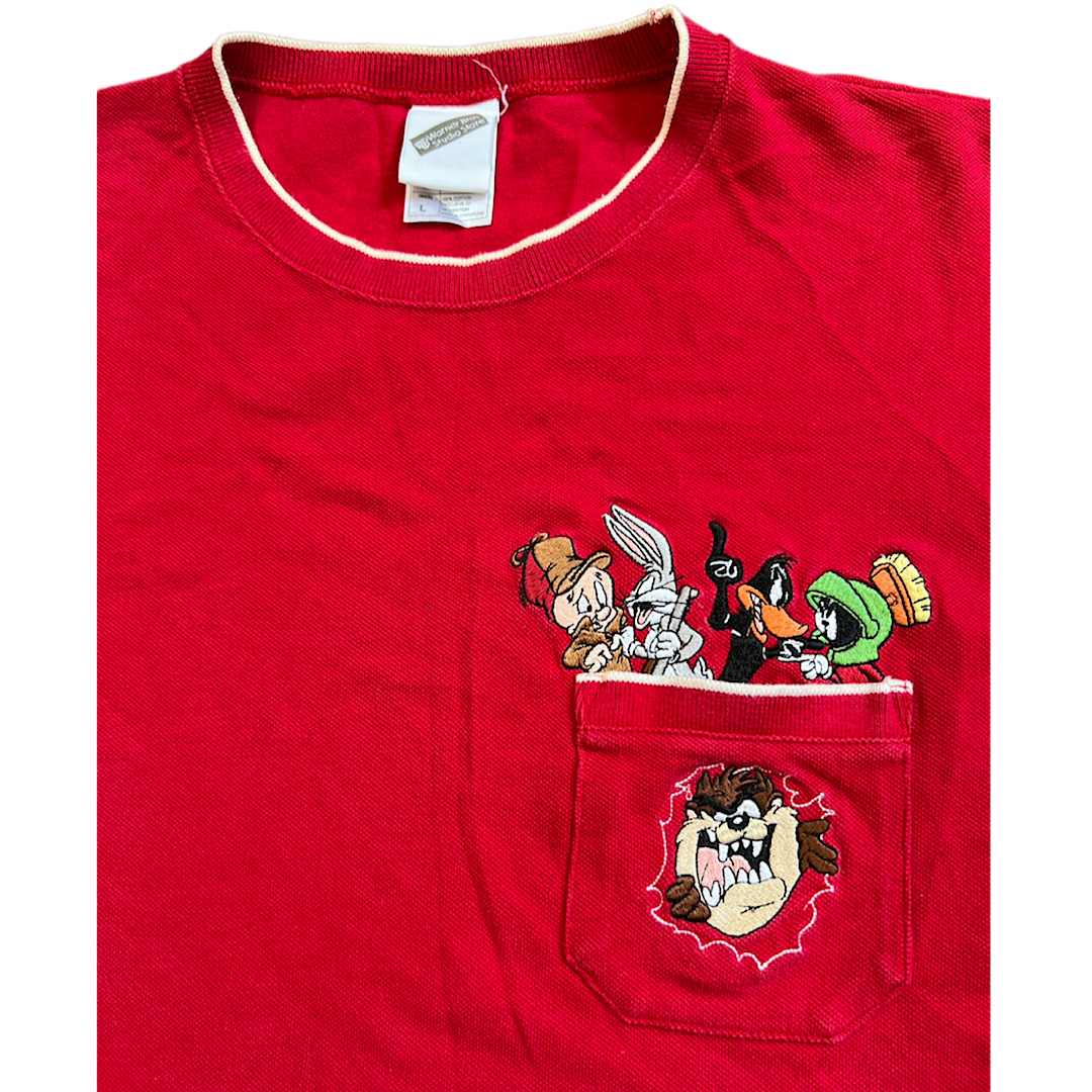 Vintage 90s Looney Tunes Pocket Tee