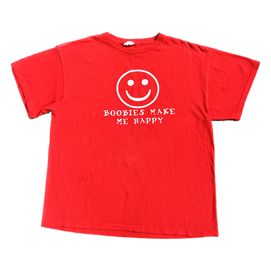 Vintage Boobies Make Me Happy Tee