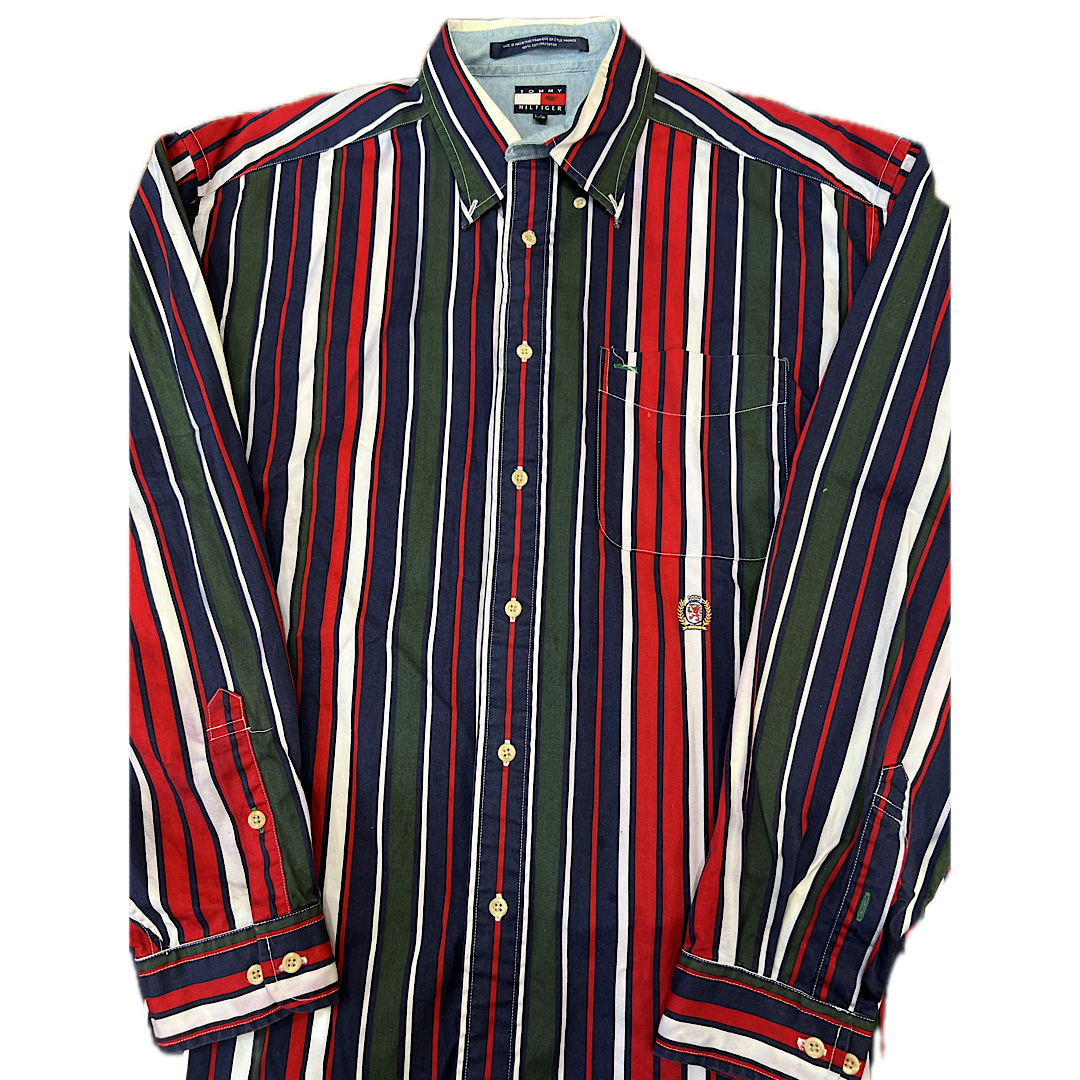 Vintage Tommy Hilfiger Striped Button Up