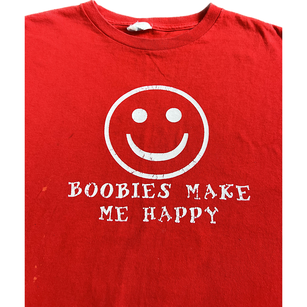 Vintage Boobies Make Me Happy Tee