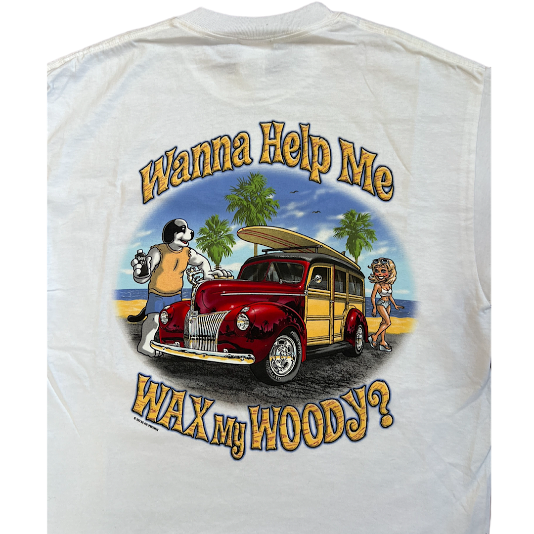 Vintage Big Dogs Wax My Woody Tee