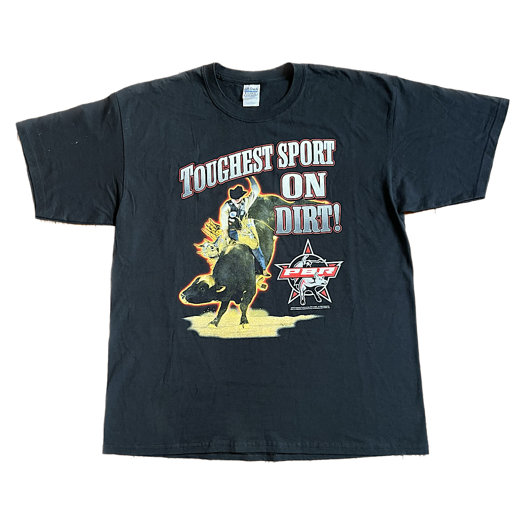 Vintage Toughest Sport On Dirt Rodeo Tee